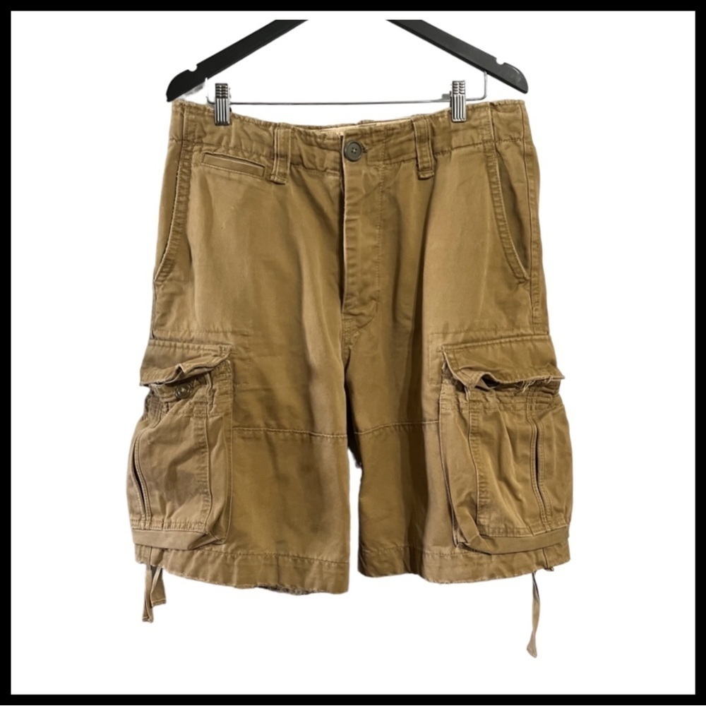ABERCROMBIE & FITCH Twill 7-Pocket Cargo Shorts